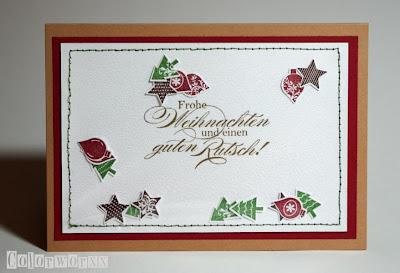 Schüttel-Weihnachtskarte mit Stampin Up
