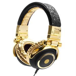 Schwarz Gold Headset
