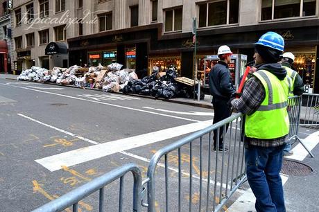New York City November 2012 Straßenabsperrung Security