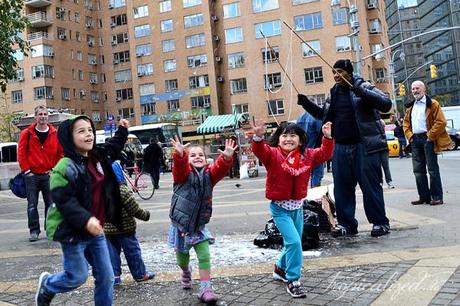 New York City November 2012 Kinder Seifenblasen