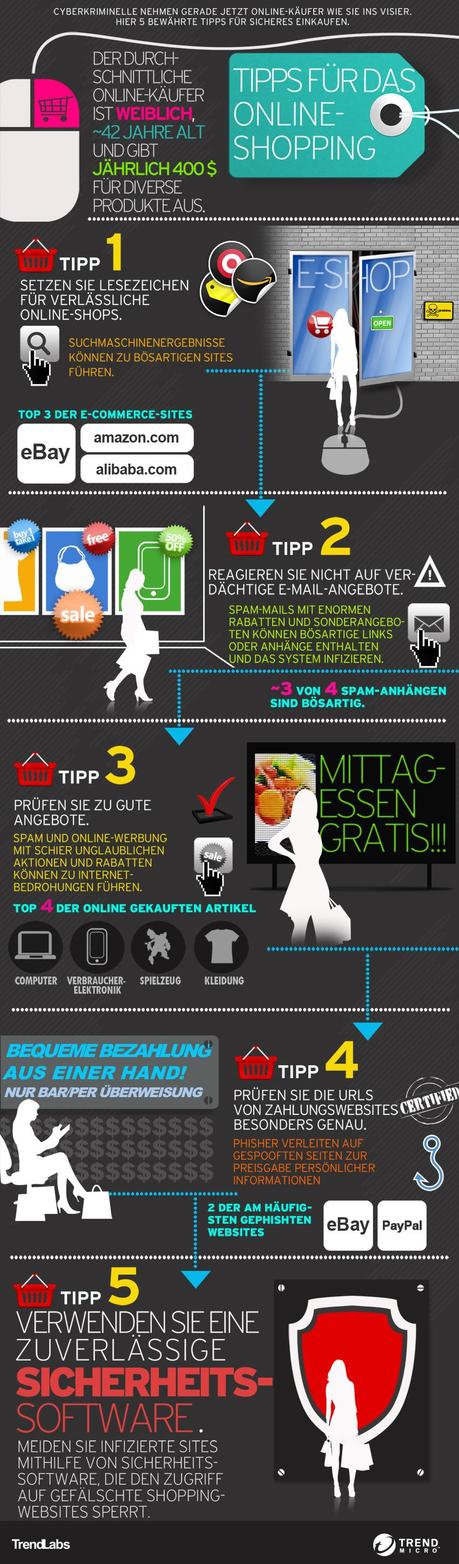 Infografik: Tipps für das Online Shopping!