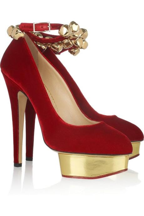 charlotte olympia christmas bell pumps