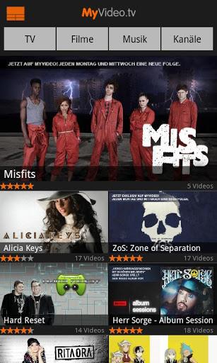 MyVideo.tv – Endlich auch bekannte Serien, Filme und Musikvideos auf dem Android Phone oder Tablet ansehen