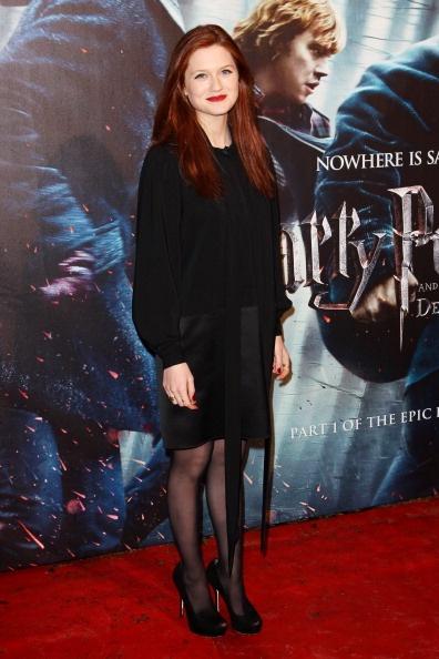 LONDON, ENGLAND - NOVEMBER 11: (UK TABLOID NEWSPAPERS OUT) Bonnie Wright attends the World Premiere of Harry Potter And The Deathly Hallows: Part 1 held at The Odeon Leicester Square on November 11, 2010 in London, England. (Photo by Dave Hogan/Getty Images)