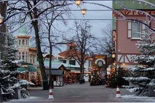Der Weihnachtsmarkt öffnet in Liseberg, Göteborg