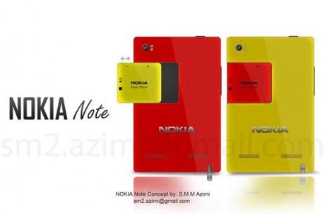Konzept: Smartphone mit herausnehmbarem MP3-Player = Nokia Note
