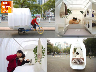 Das kleinste Mobilheim der Welt passt auf ein Fahrrad