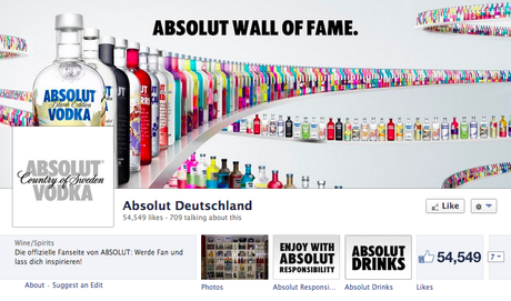 Absolut Facebook Page