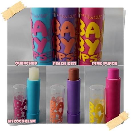 Maybelline Baby Lips 'Pink Punch, Peach Kiss, Yummy Plummy, Mango Pie, ...' *Review*