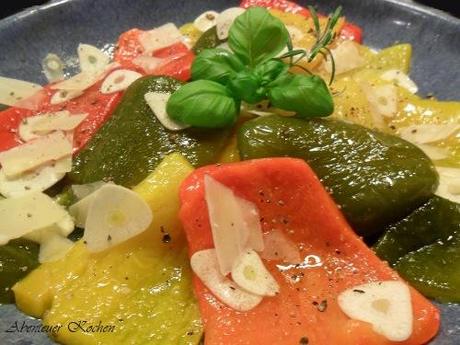 Peperone con aglio, parmigiano e olio d'oliva - eine magisch italienische Vorspeise