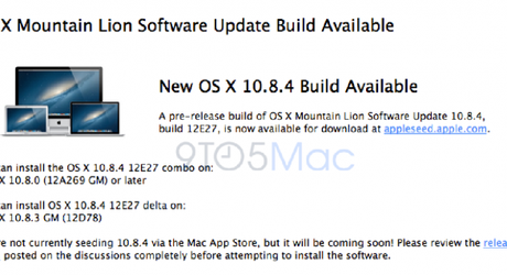 Apple gibt OS X 10.8.4 zur Beta frei
