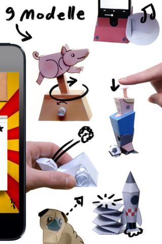 Awesome Paper Toys – Mit den gebastelten Objekten dieser heute kostenlose App kann man sogar noch spielen