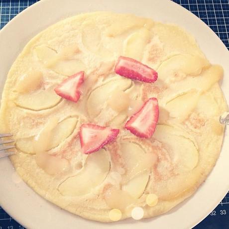 Apfel Pfannkuchen Erdbeeren Instagram