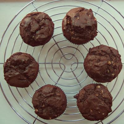 Schoko-Haselnuss-Muffins
