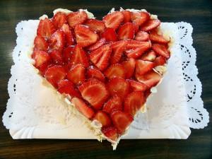 Kuchen in Herzform