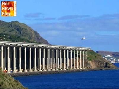 Trauminsel Madeira. Flugzeuge landen auf einer Brücke!