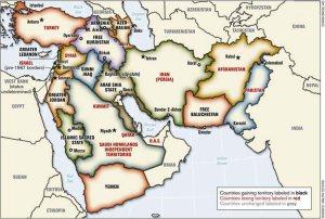 Geplante Aufteilung des Nahen Ostens