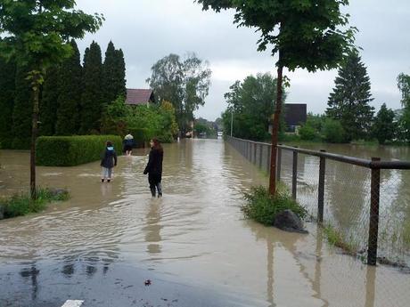 Hochwasser Ostschweiz - Widnau überschwemmt