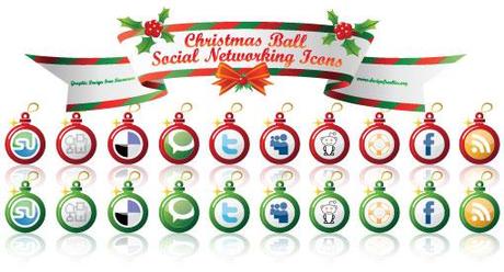 Vector-christmas-icons-all in 10 weihnachtliche Social Media Icon Sets