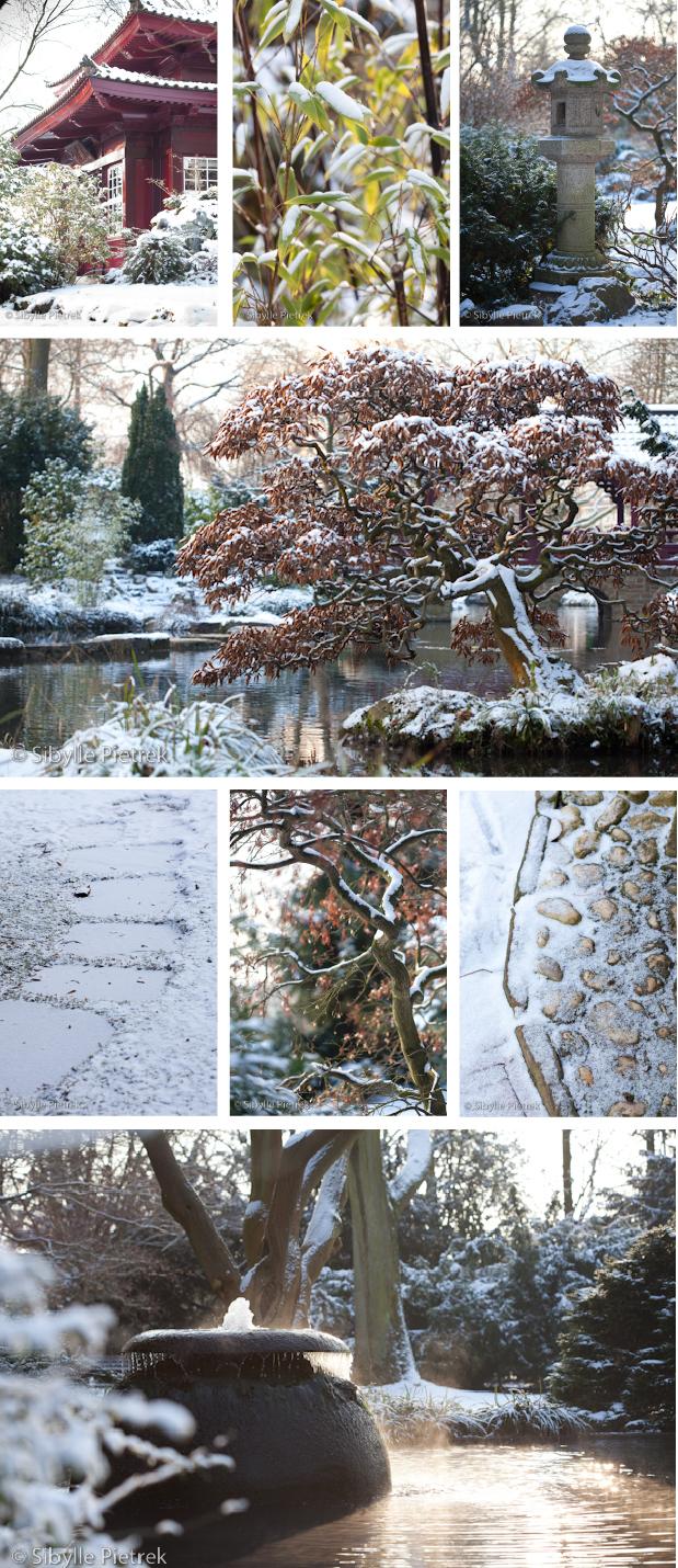 Japanischer Garten im Schnee Japanischer Garten im Schnee
