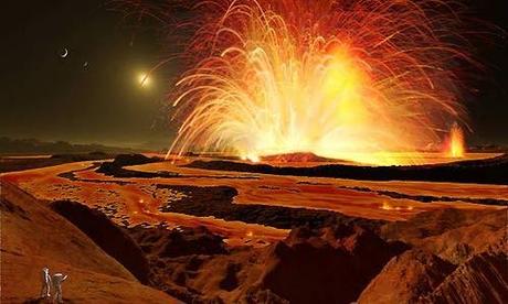 Die Vulkane auf Io. (Bild: Ron Miller)