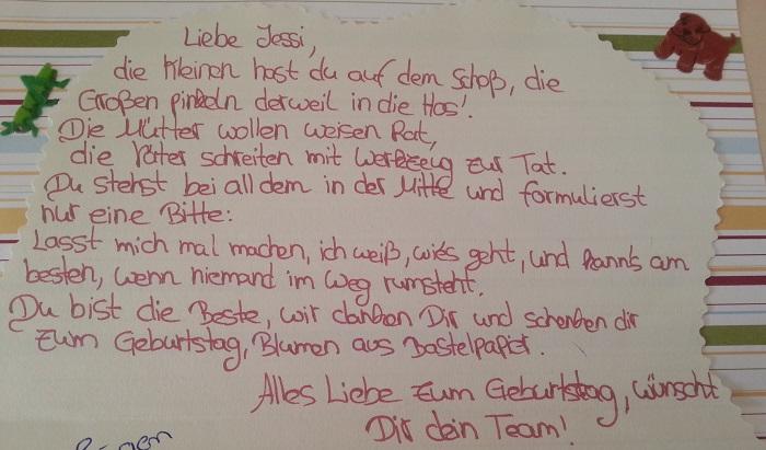 Geburtstagskarte Schreiben