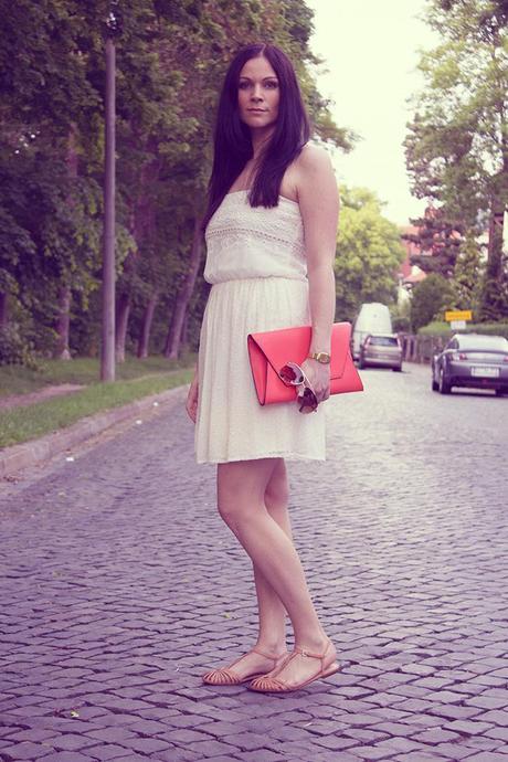 Kleidermaedchen-facebook-zara-sandalen-sandals-outfit-of-the-day-dress-kleid-sommerkleid-2013-sommer-neon-weiss-trend-fashion