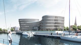 AIDA Cruises legt den Grundstein für neuen Bürokomplex - Kreuzfahrtunternehmen setzt auf weiteres Wachstum am Standort Rostock und nachhaltiges Bauen