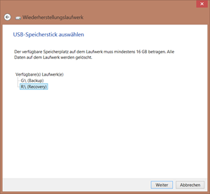 Windows 8: so erstellt ihr ein USB Wiederherstellungslaufwerk