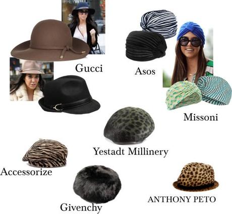 Kourtney Kardashian - hats