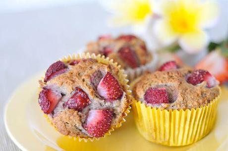 Erdbeer-Bananen-Muffins glutenfrei milchfrei eifrei furctosearm