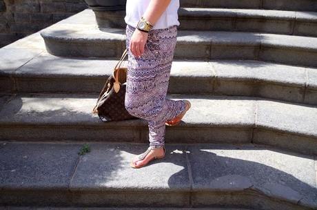 patterned trousers
