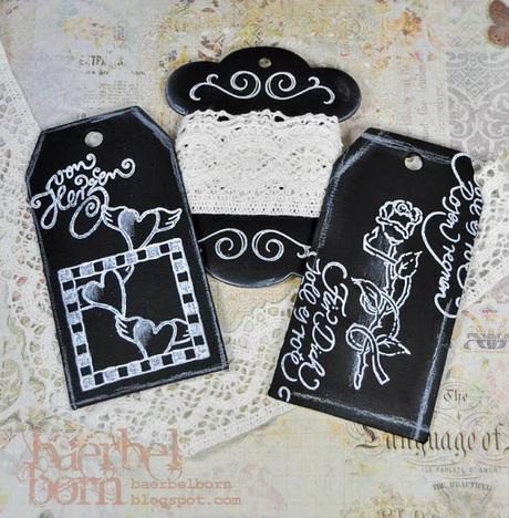 stamping on black - Stempel auf schwarz