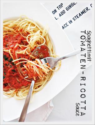 Spaghetti mit Tomaten-Ricotta Sauce