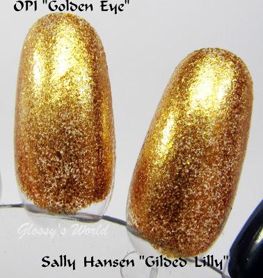 [Dupe] OPI Goldeneye vs. Sally Hansen Gilded Lilly