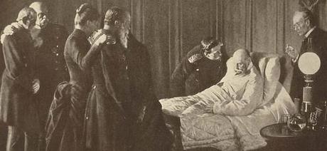 Wilhelm II. am Totenbett seines Großvaters Wilhelm I.
