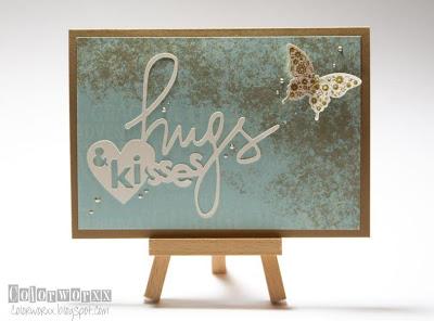 Geburtstagskarte Hugs and Kisses