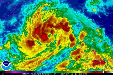 Tropischer Sturm WUTIP (PAOLO) wahrscheinlich als Taifun nach Vietnam, Wutip, Paolo, Vietnam, Hainan, Taifunsaison 2013, aktuell, Satellitenbild Satellitenbilder, Vorhersage Forecast Prognose, 2013, September, 