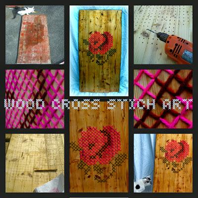 wood cross stitch