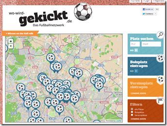 wo wird gekickt.de: kostenloses Fußballnetzwerk für alle Hobby Fußballer