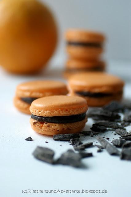 Neues von meiner Macarons-Produktion: Orangen-Schoko-Macarons