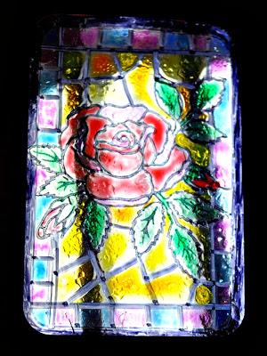 Faux stained glass - Tiffany Effekt mit Stempeln