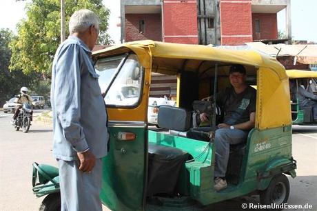 Erste Tuk Tuk Fahrt in Delhi