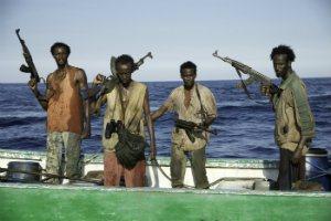 Die Piraten aus Somali, die die Maersk Alabama ausrauben wollen.
