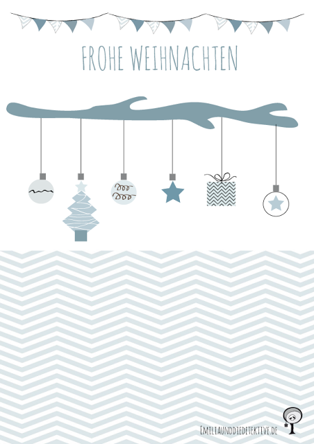 Lovely Printables - Weihnachtskarten zum Gratis Download Black & White Inspiration