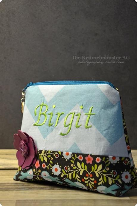 Kosmetiktäschchen Schnitt Lieselotte - Birgit - Vögel