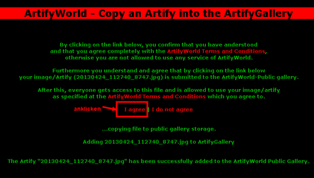 Urheberrechte bei ArtifyWorld