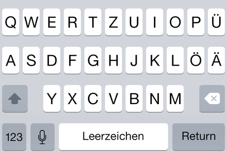 iOS 7.1 Beta 3 Tastatur
