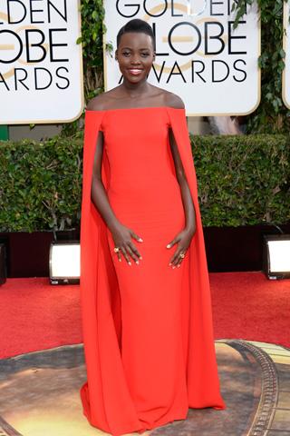 Lupita Nyong'o, in Ralph Lauren, with Fred Leighton jewels.