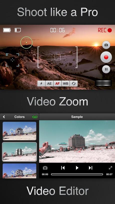 Videon – Video Kamera mit Zoom, Filter, Effekten und umfangreichem Editor
